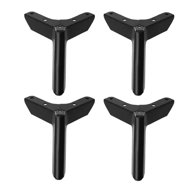 

Triangle Furniture Legs 4pcs Triangular Rolled Steel Legs With Non-Slip Mats Furniture Hardwares For Sofa Bed Shelf Closet