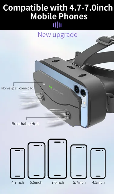 SHINECON 3D Helmet VR Glasses 3D Glasses Virtual Reality Glasses VR Headset For Google cardboard 5-7' Mobile with original box 5