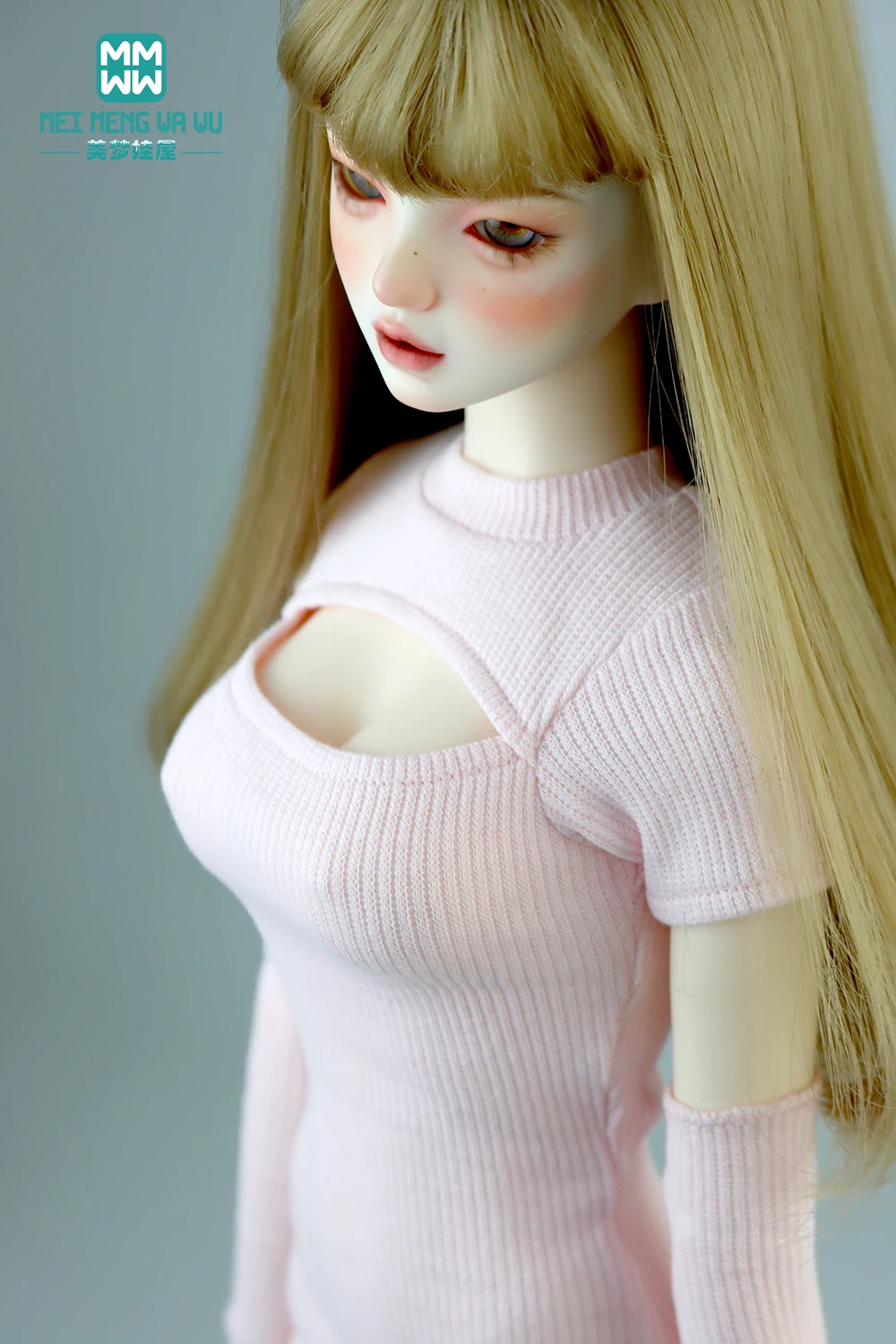 58-60CM 1/3 большая грудь BJD DD SD DDL Кукла Одежда Сферический сустав Кукла Модная Открытая Футболка Набор Розовый Белый Серый