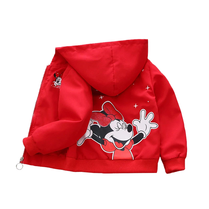 

Mickey Minnie Zipper Boys Girls Jacket Coat 2023 Spring Cartoon Uniform Windbreaker Outerwear 2-7 Years Children Casual Clothes