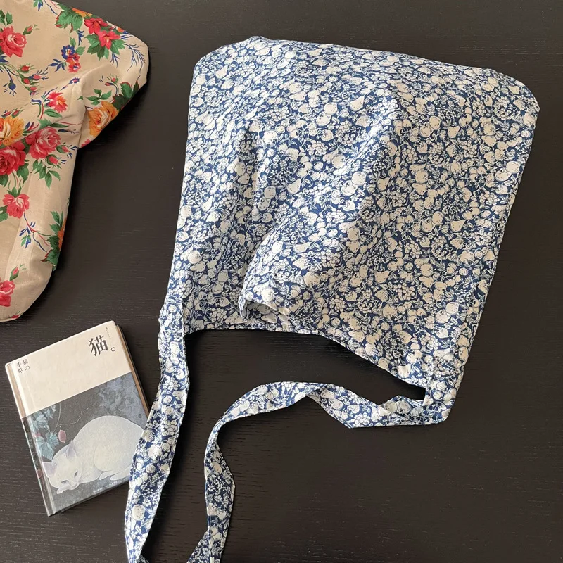 

Домашняя маленькая крутая синяя садовая сумка в национальном стиле из тонкого хлопка, модная Холщовая Сумка через плечо, сумки через плечо