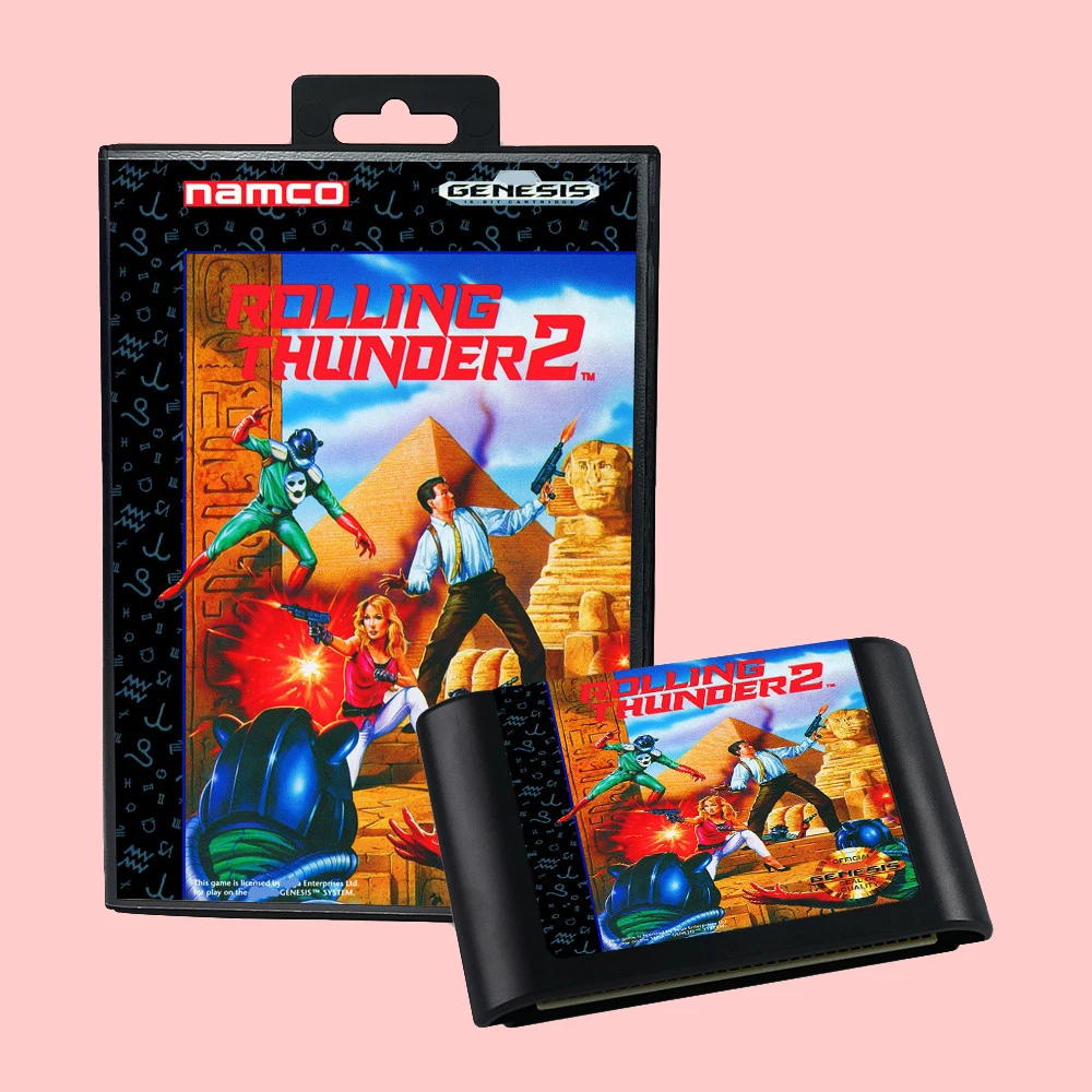 Руководство по игровой карточной коробке Rolling Thunder 2 версии США для 16-битных