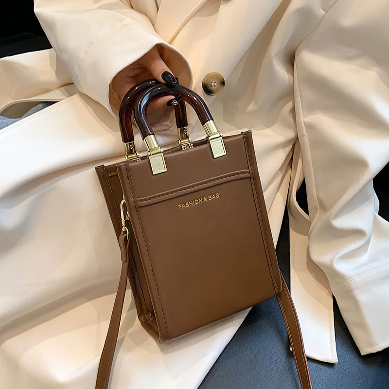 

Модные дизайнерские женские коричневые сумочки, клатч для вечерние, брендовые дамские дорожные мессенджеры, повседневные маленькие тоуты ...