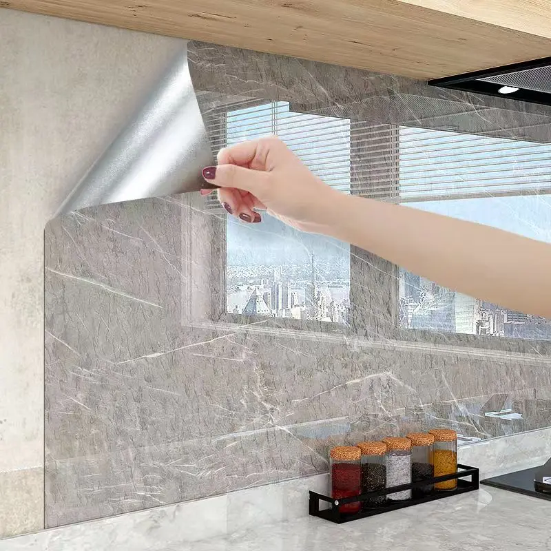 

New for Kitchen Home Decor 80 Cm Wide Marble Vinyl Self-adhesive Wallpaper Decorative Film Contact Paper Wall Stickers