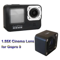 1 55x cinema lens for gopro 109 widescreen brushed blue light anamorphic hd lens for gopro 9 camera accessories