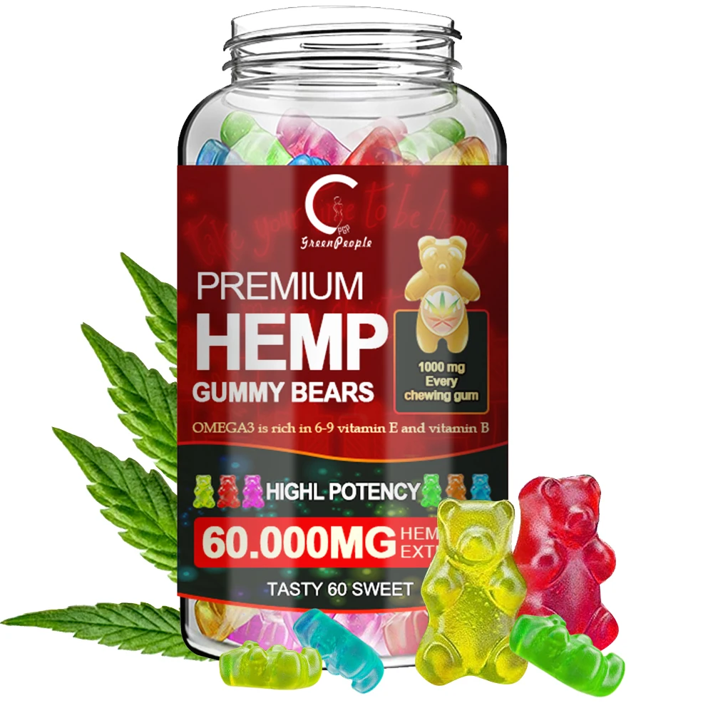 

GPGP GreenPeople Bear Gum Relieve stress&Anxiety Relief Vitamins B/E Blend Safe and Natural gummie Bear Office snacks