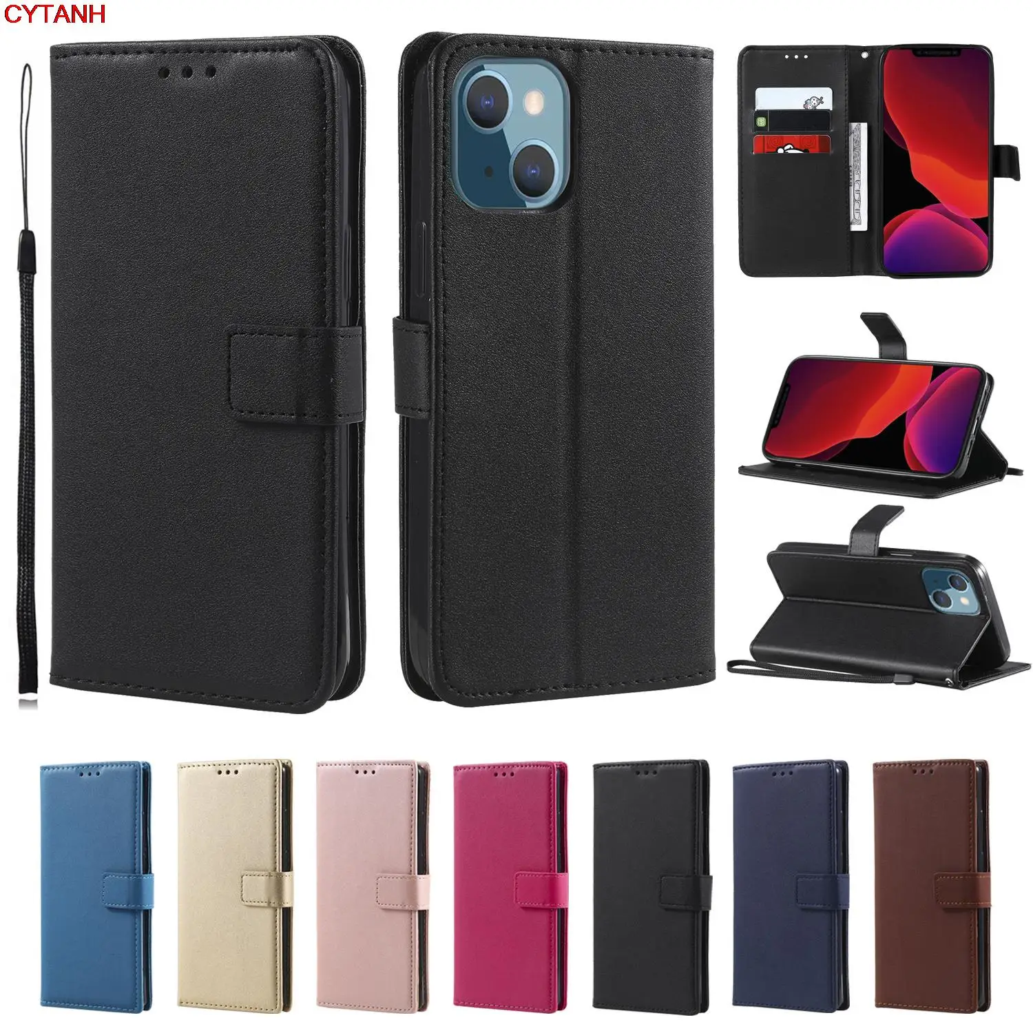 Кожаный чехол-книжка для Samsung Galaxy A8 A6 A7 A9 Plus 2018 G360 G386F G390 G530 G5308 Grand Prime X Cover 4 M10 M20 M30S