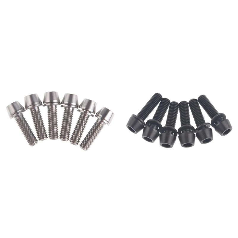 

Titanium Bicycle Stem Bolt Mountain Bike Ultralight Mountain Bike Bolts Tapered Head Screw + Washer Gasket