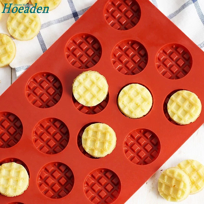 

DIY Cute Round Waffle Making Mold Practical Chocolate Making Tool Aroma Candle Silicone Mold Food Grade Silicone Baking Supplies