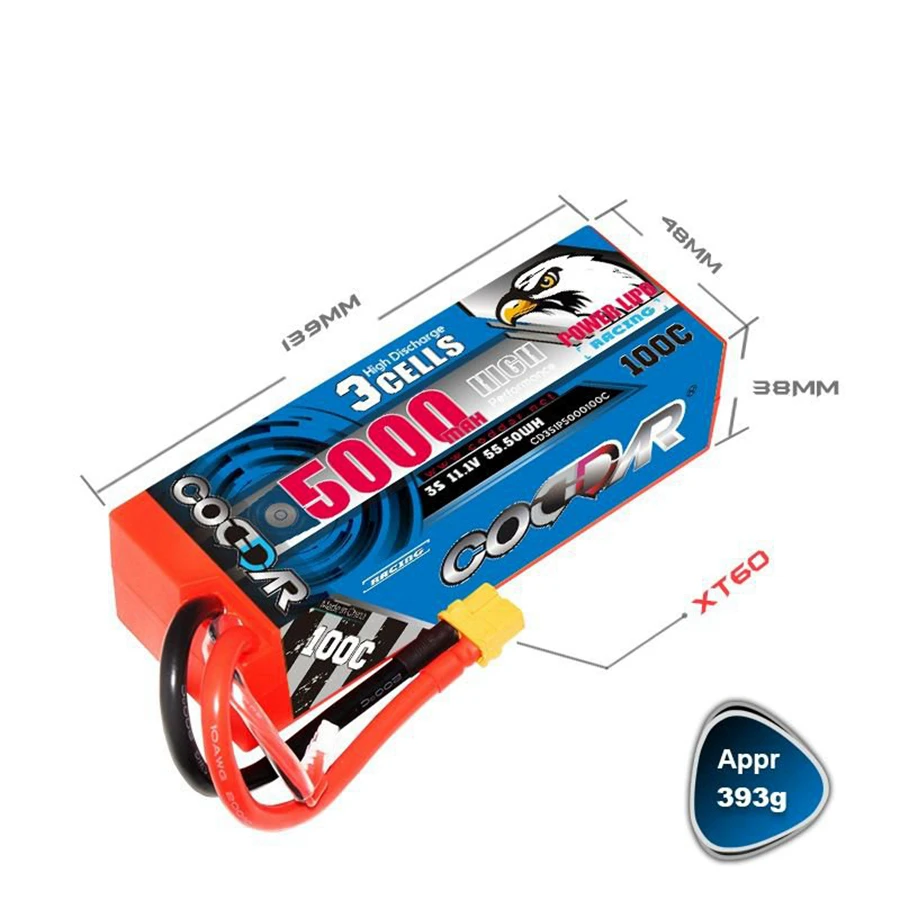 Фото CD3S1P5000100C 3S 11.1V 100C 5000mAh 1/10 Перезаряжаемый литиевый аккумулятор для радиоуправляемых моделей №3
