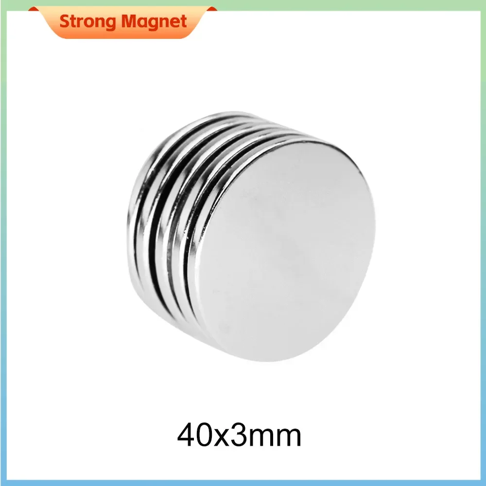 1/2/5/10 шт. круглый сильный постоянный магнит 40x3 мм N35 длинный диск редкоземельный