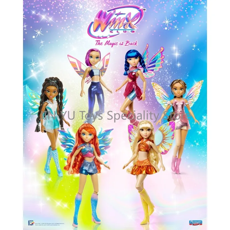 Фото Коллекционные куклы Winx Club 2025: 6 модных фей, 10,5 дюймов, с крыльями и мерцающими нарядами. Игрушки для девочек: Блум, Стелла, Флора. №1