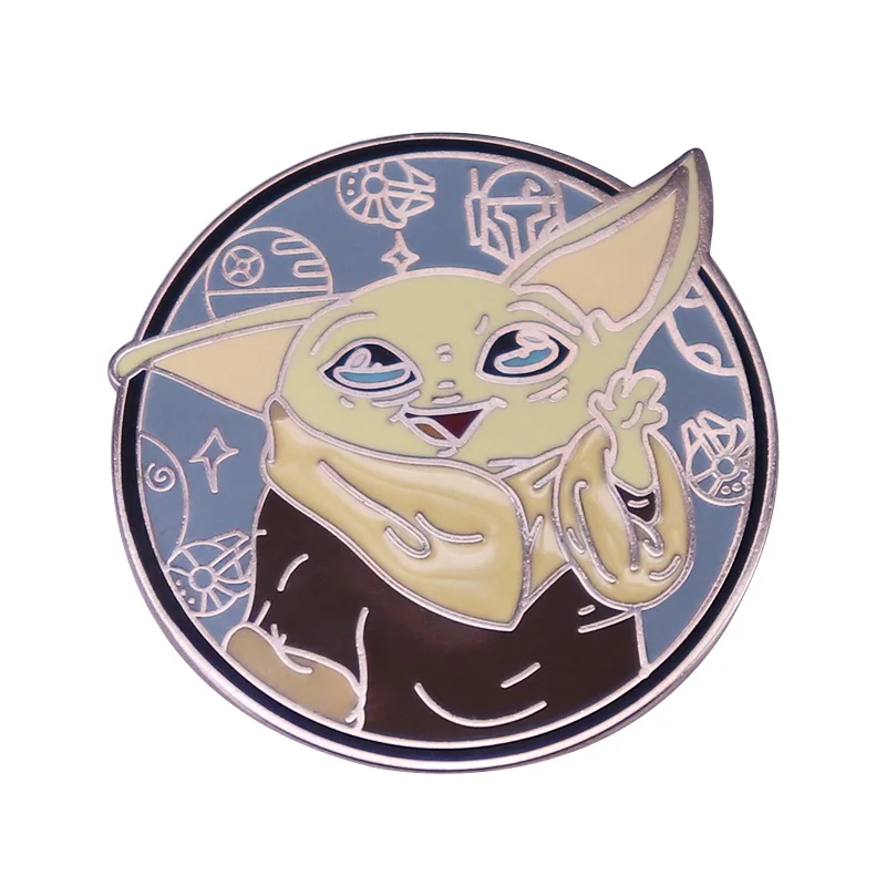 

Classic Sci-fi Star Wars Movie Cute Baby Television Brooches Badge for Bag Lapel Pin Buckle Jewelry Gift For Friends