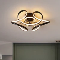 LED Ceiling Fan with Lights Remote Control Bedroom Decor Ventilator Lamp Living Room Dining Room Contemporary Ceiling Fan Lamps