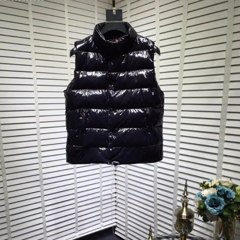 

Winter 2022 down vest The eternal classic Black fashion casual waistcoat man Size from 1-5 Filled 95% white eiderdown vest