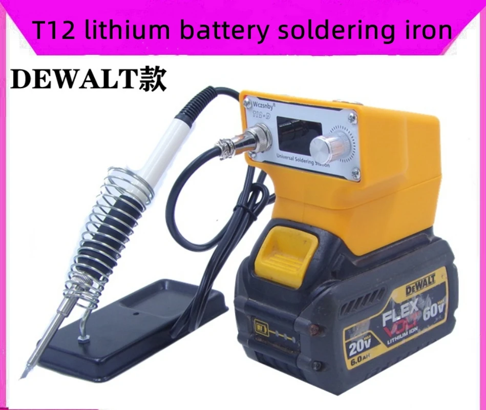 

Soldering Iron Station for Makita/Dewalt/Milwaukee 18V 20V Lithium Battery Wireless Outdoor Portable DIY T12 Welding Station