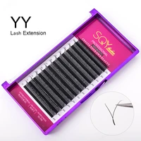 yiernuo yy design lashes extension faux mink black brown soft invividual eyelashes y shape volume lashes tools 8 14 mm lashes
