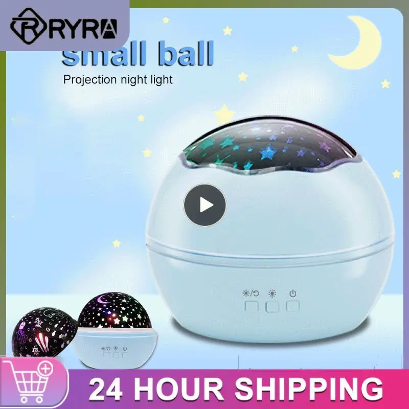 

LED Star Ocean Wave Projector Night Light Galaxy Starry Sky Projector Night Lamp With Music Speaker For Childrens
