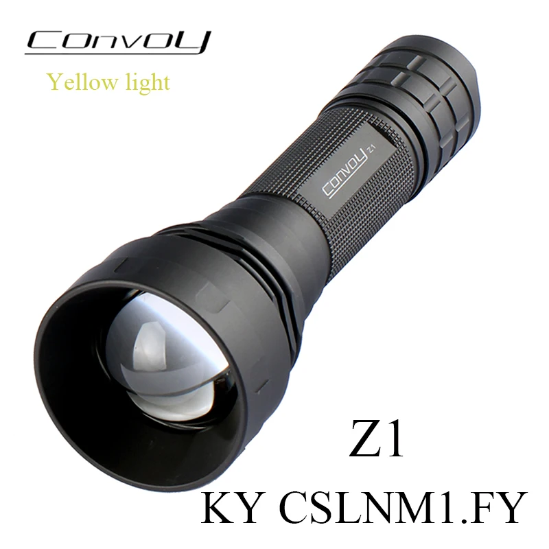

Convoy Z1 KY CSLNM1.FY Led Zoomable Yellow Light Flashlight High Power Flashlight Hand Flash Light Zoom Lamp 21700 Lantern