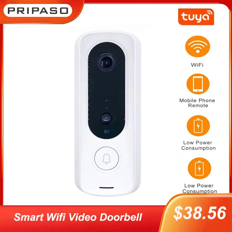 Enlarge Smart Wifi Video Doorbell Camera 1080P Outdoor Video Intercom Audio Wireless  Low Power Bellhole Monitor Home Security DoorBell