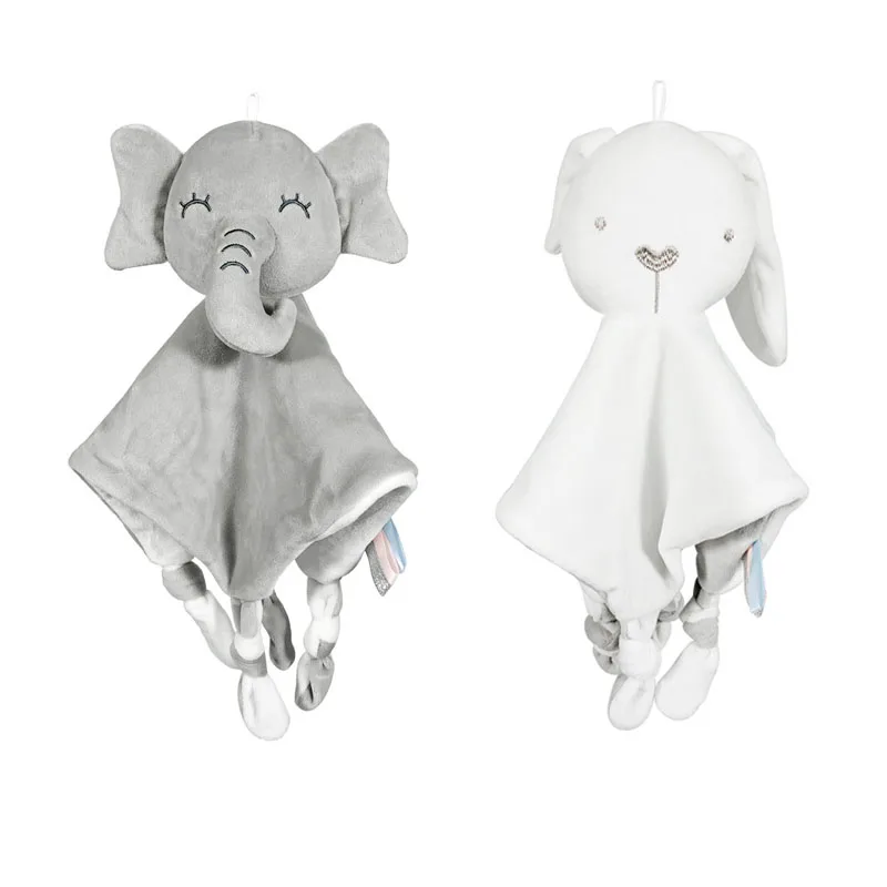 

Baby Plush Toys Soft Appease Towel Stuffed Bunny Elephant Animal Sleeping Doll Newborn Comforter Toy for Kids 0 12 Months Gifts