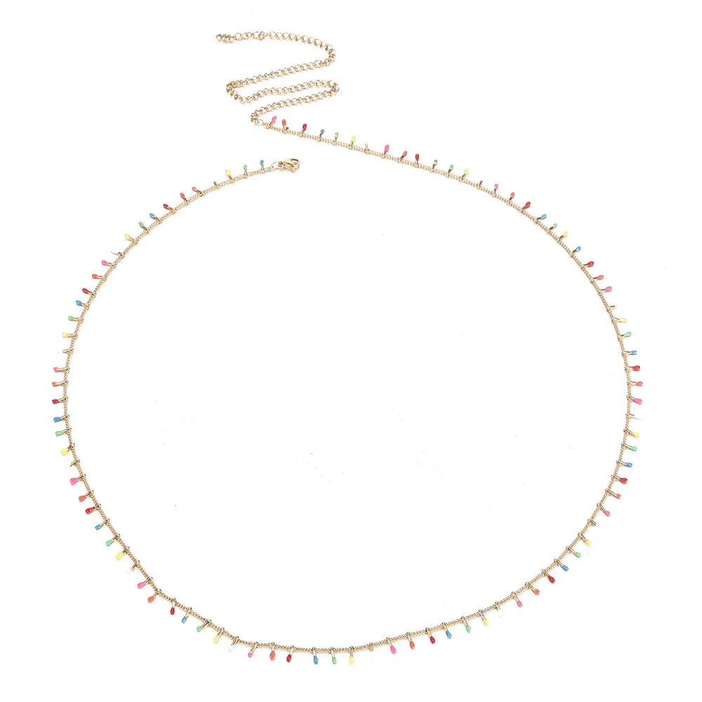 MinaMaMa Bohemain Stainless Steel Handmade Beads Tassel Waist Chain For Women Summer Sexy Bikini Belly Chain Body Jewelry