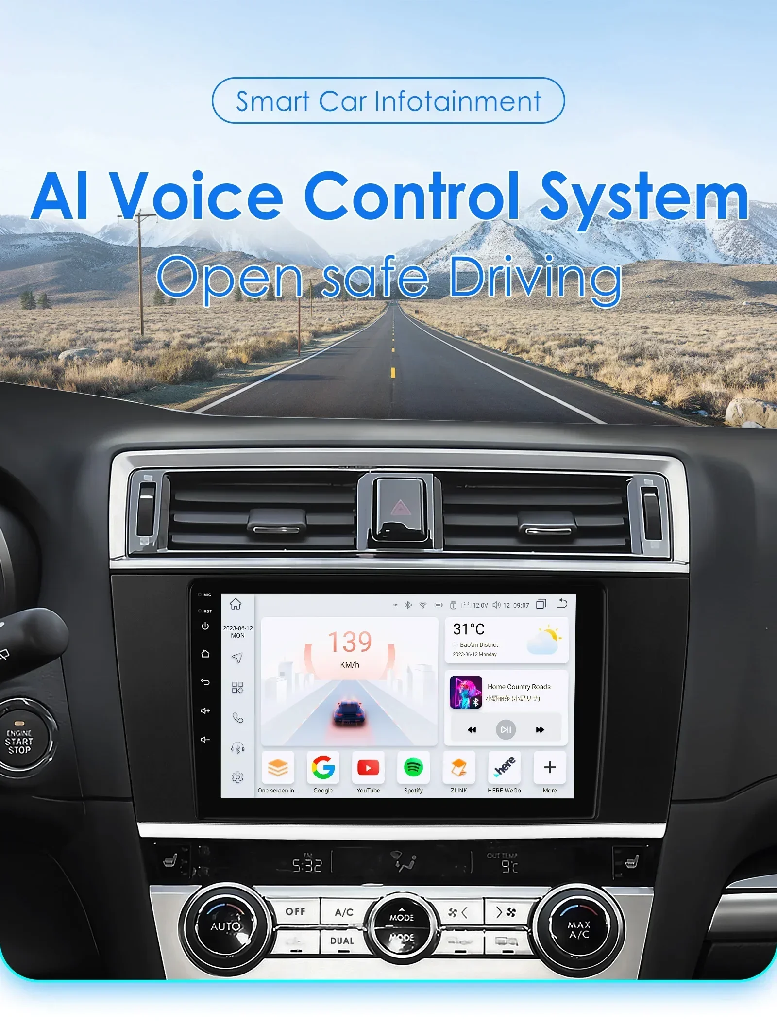 Автомобильный мультимедийный плеер Carplay 4G-LTE система с искусственным интеллектом