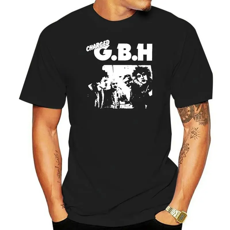 Charged GBH Album Street Punk Band Short Sleeve Black Men's T-Shirt Size S-3XL Round Neck T Shirt Promotion |