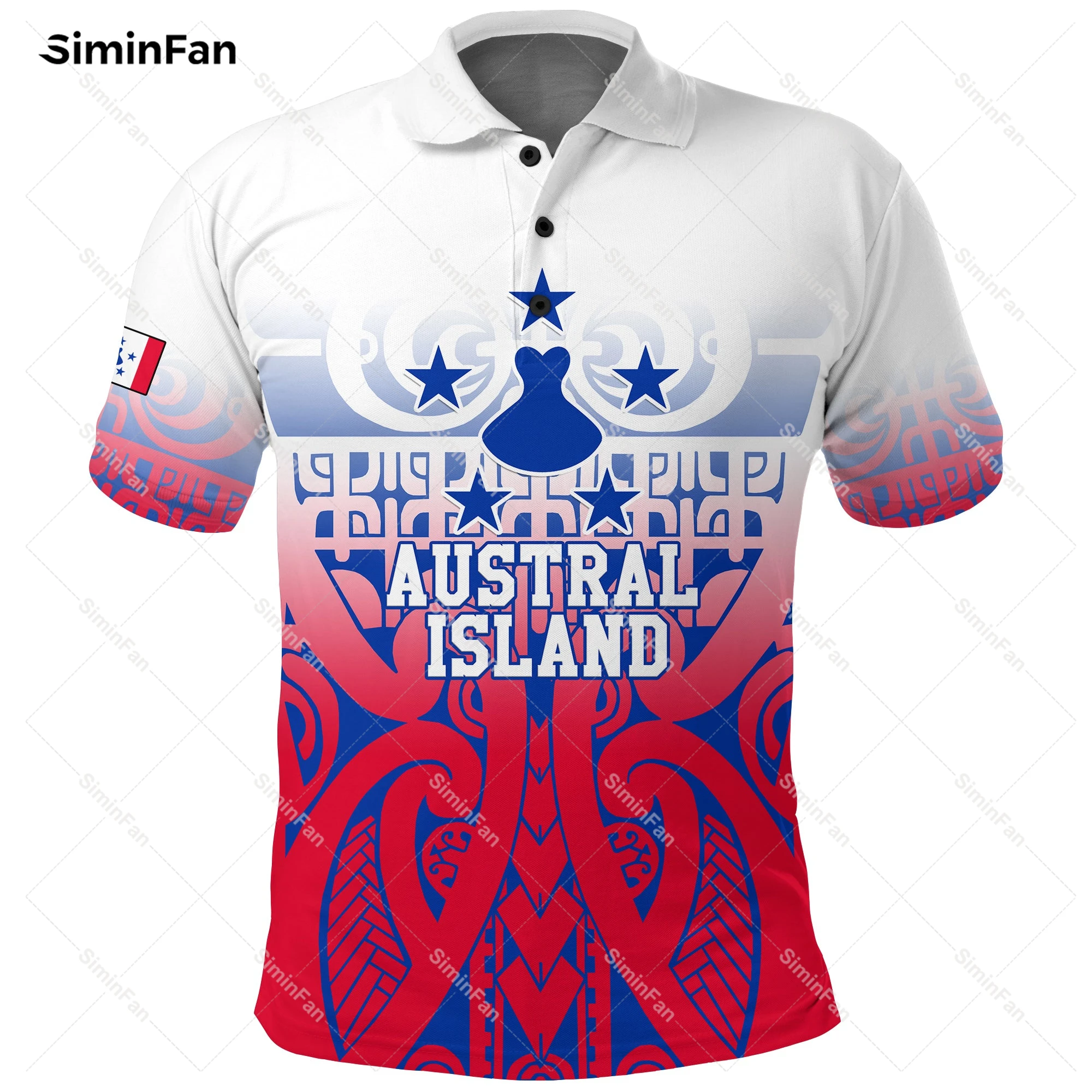 

Austral Islands Tribal Hawaiian 3D Printed Lapel Polo Shirts Men Tennis Tshirt Summer Turndown Collar Tee Unisex Female Tops