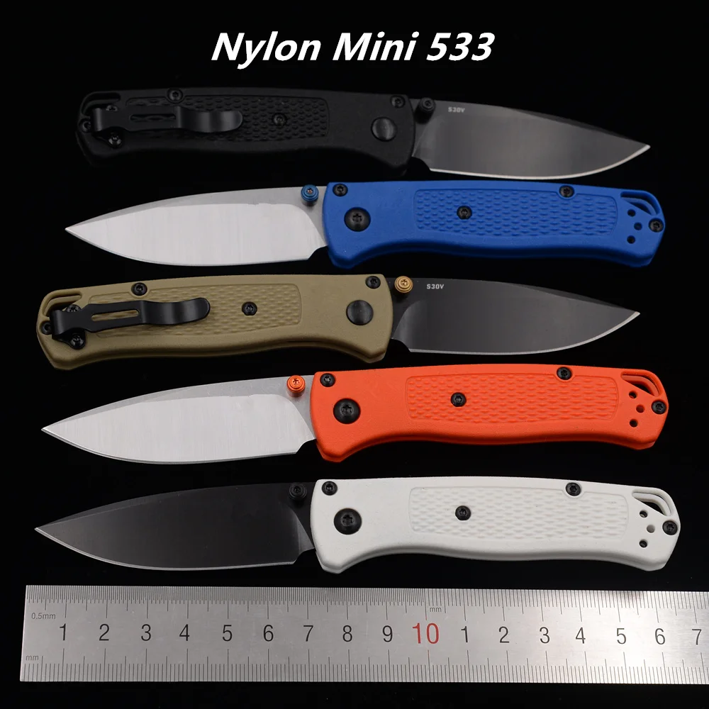 

JUFULE Cheap Mini 533 Nylon Fiber Handle Mark S30v Blade Folding Pocket Survival EDC Tool Camping Hunting Outdoor Utility Knife