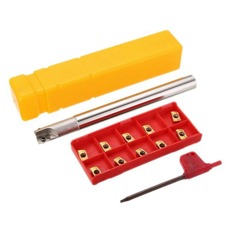 

New Bap 300R C16-16-150 Milling Cutter Tool Holder 12 X 130Mm + 10Pcs Apmt1135pder Inserts + Wrench For Cnc Milling Machine