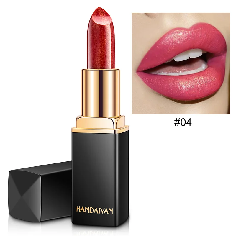 

Red Shiny Metallic Waterproof Matte Nude Lipstick Lipkit Pigment Dark Red Golden Long Lasting Lip Gloss Women Makeup Lipgloss