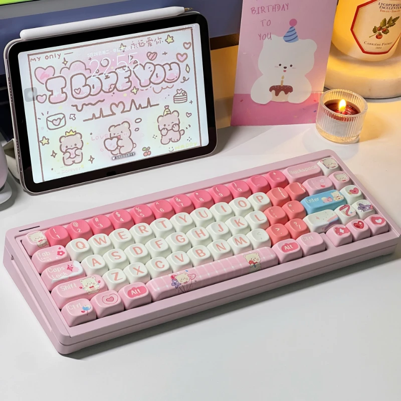 MiFuny Милая конфетная тематическая клавиатура 133 клавиши набор PBT 5-сторонняя