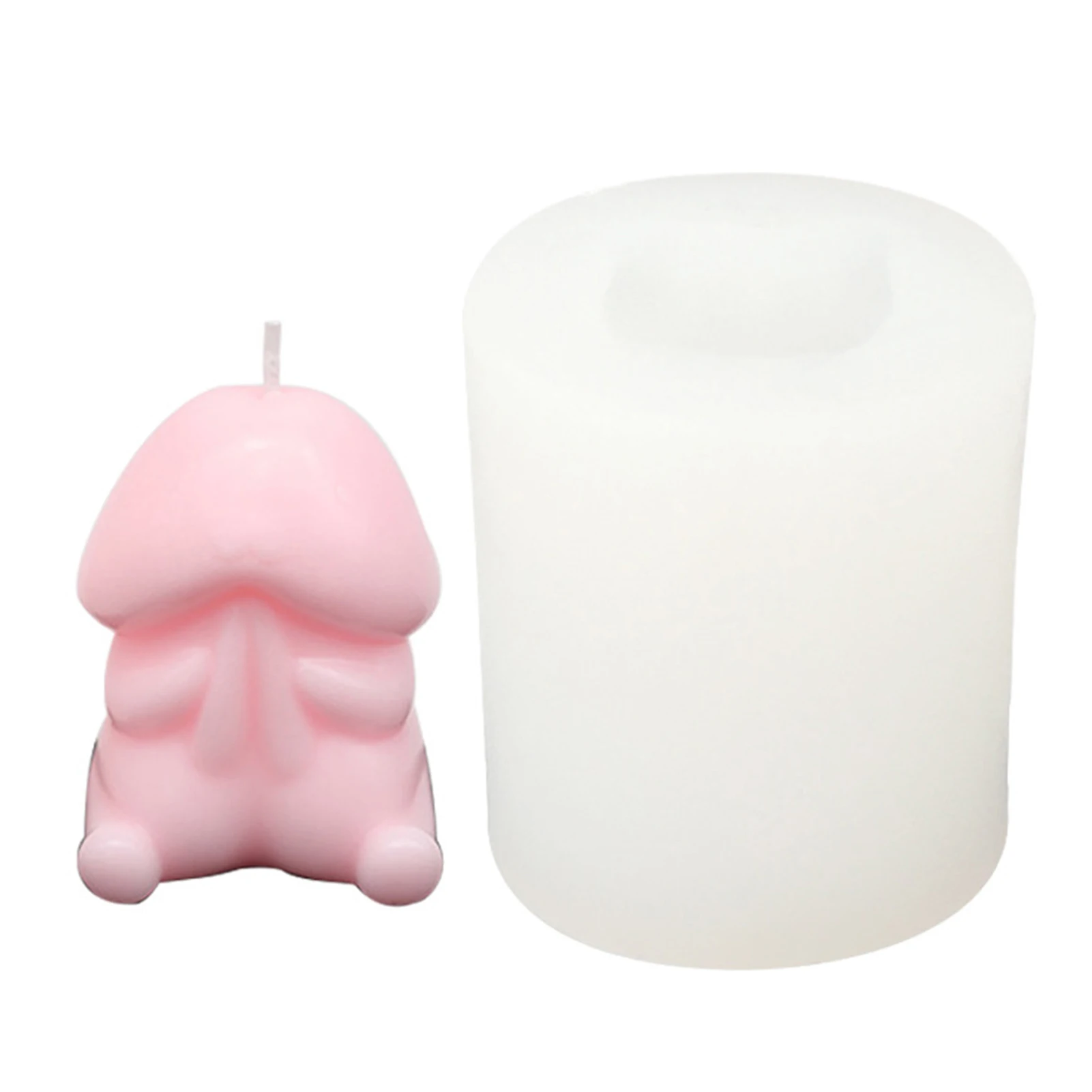 

Candle Molds Silicone Unique Shape Silicone Mold Smooth Soft Soap Molds Easy to Clean for Home Decoration Christmas Party