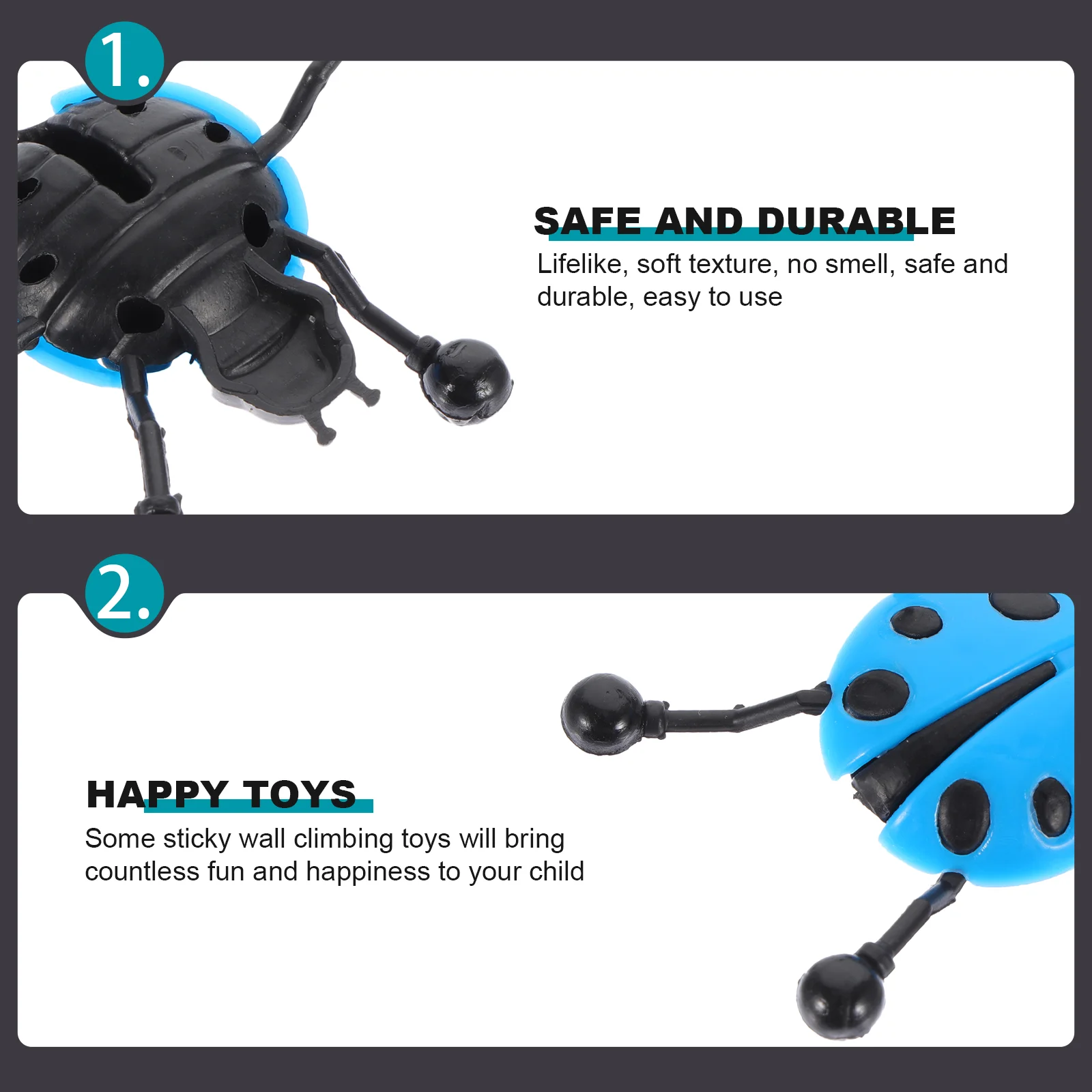 Эластичные игрушки с насекомыми скалолазание божья коровка забавные липкие окна