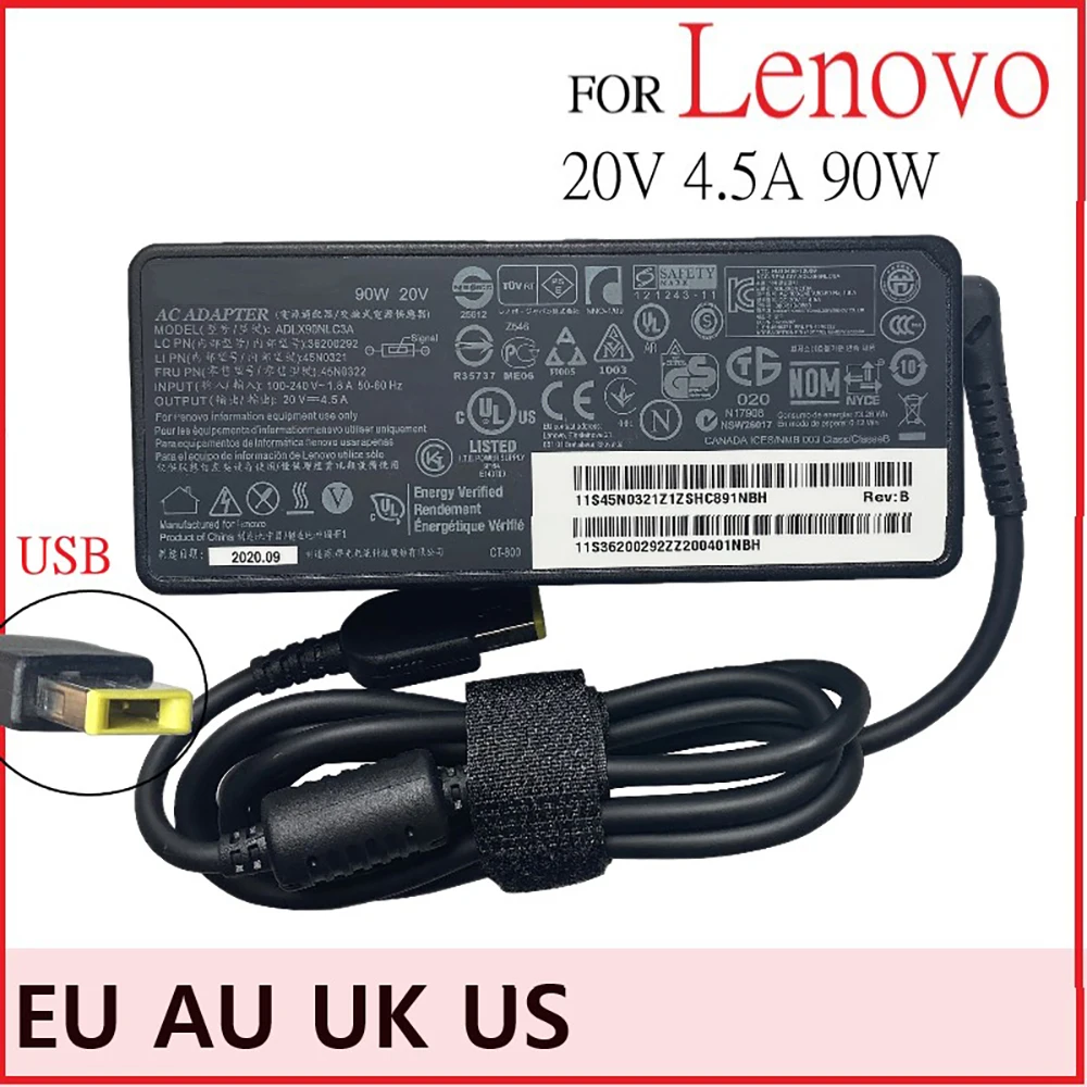 

20V 4.5A AC Power Supply Adapter Laptop Charger For Lenovo G405s G500 G500s G505 G505s G510 G700 Thinkpad ADLX90NCC3A ADLX9 E540