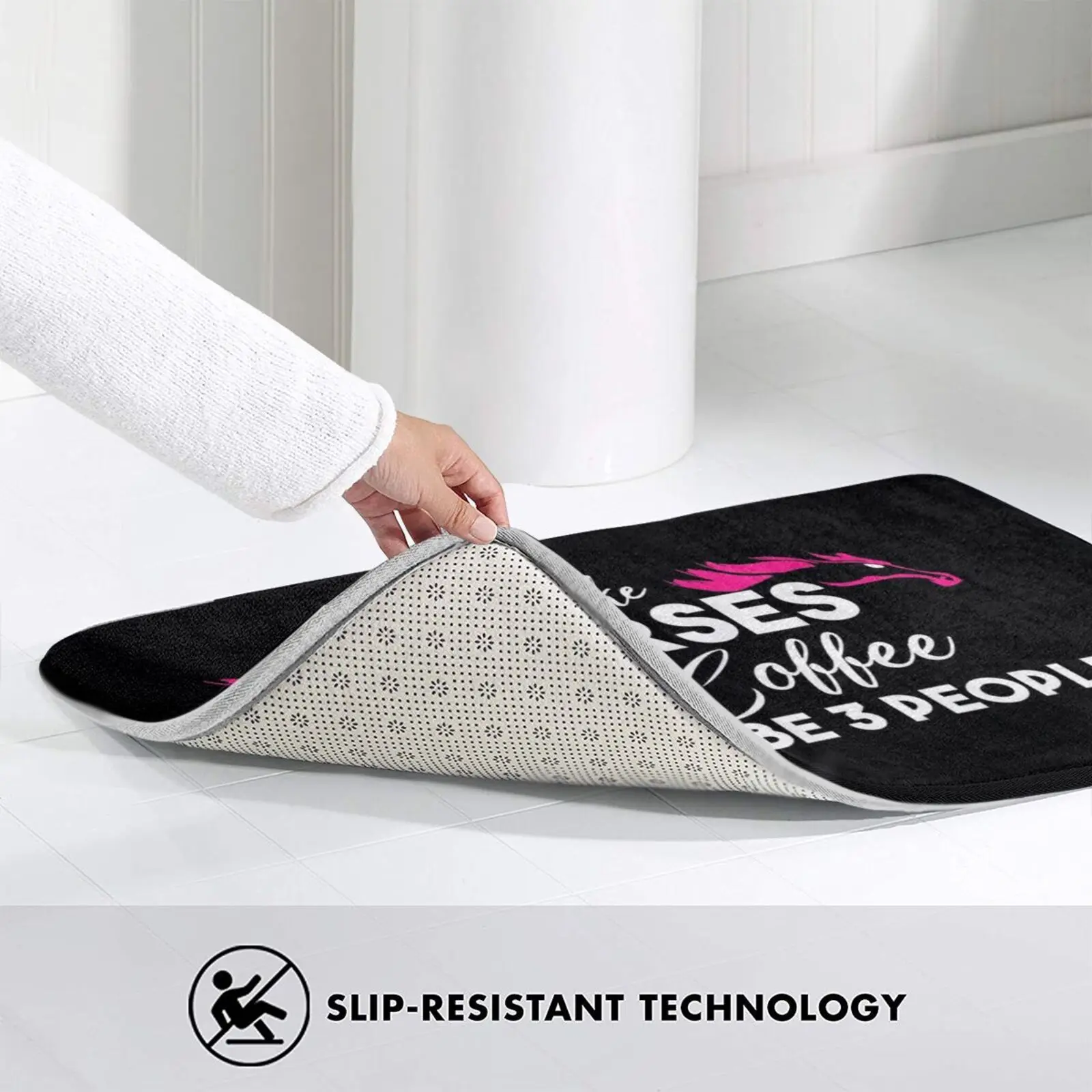 Забавный ковер Я люблю лошадей и кофе подарок для мужчин женщин нескользящий