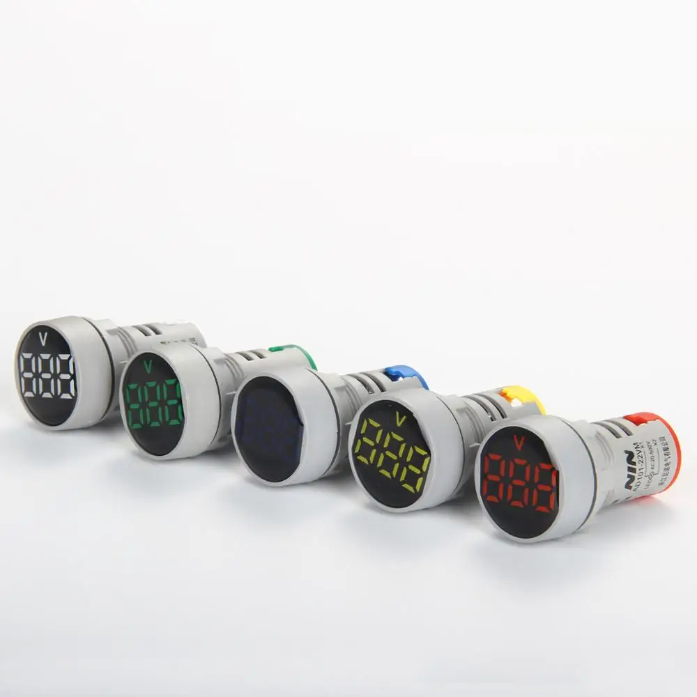 1 шт. цифровой вольтметр с круглой прозрачной пленкой