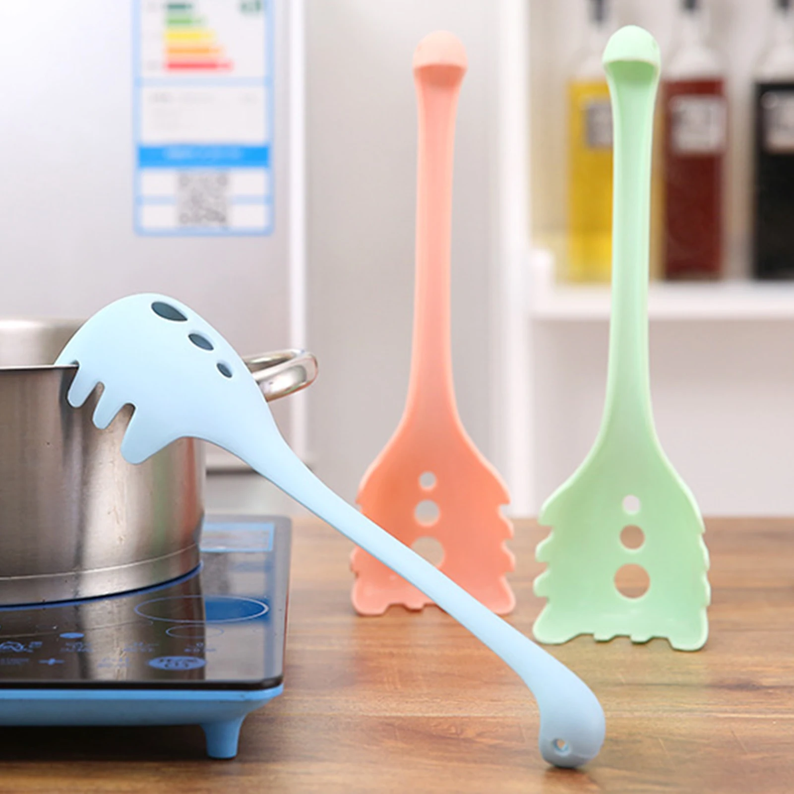 

Spaghetti Ladle Pasta Spoon With Teeth Heat Resistant Noodle Spoons Long HandleCute Kitchen Utensils