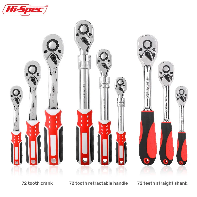 

Hi-Spec 1/2"Ratchet Wrench 1/4" 3/8" Torque Wrenches Repair Tools For Vehicle Bicycle Bike Socket Wrench Kit Fast Power Tool Set