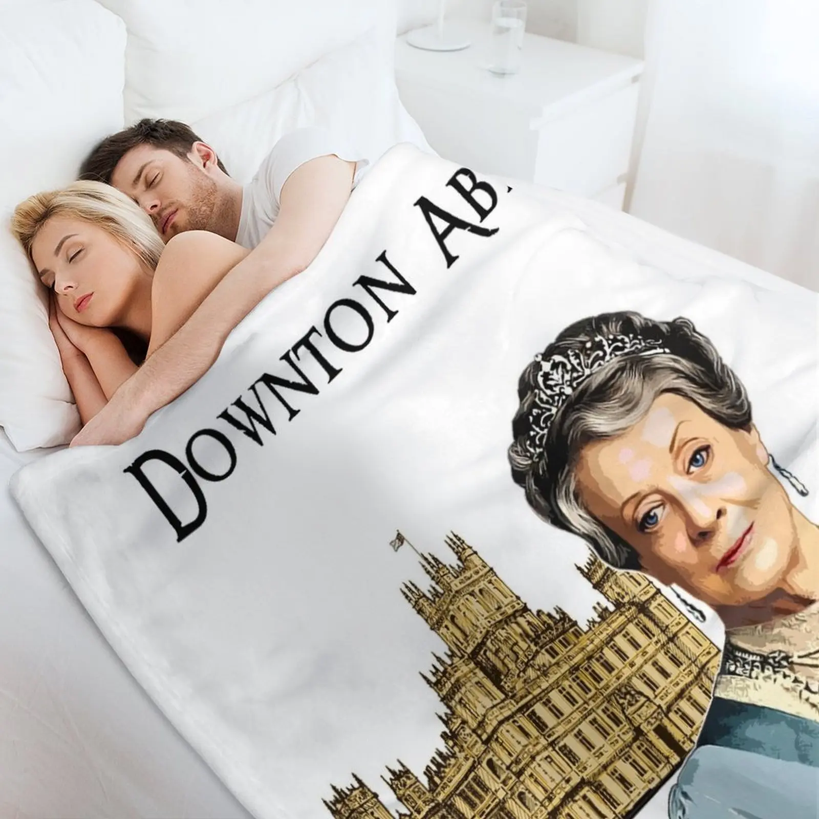 Одеяло фиолетовое в стиле аниме Downton Abbey Lady Crawley Рождественское украшение летнее