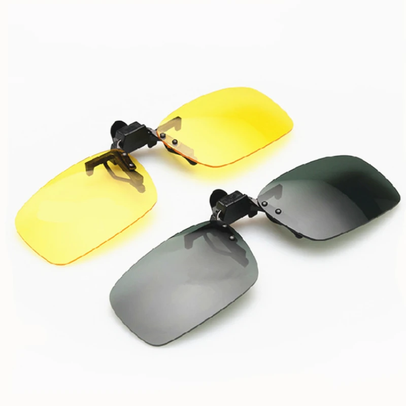 1Pc Car Night Safety Driving Glasses Clip On Sunglasses For Men Women Night Vision Glasses Anti-glare Driver Goggles Sunglasses