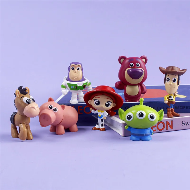 S Toy Story 2 Buzz Lightyear Alien Woody Jessie Ham Rex Lots Bear Bullseye Action Figure Collectible Toys Gift