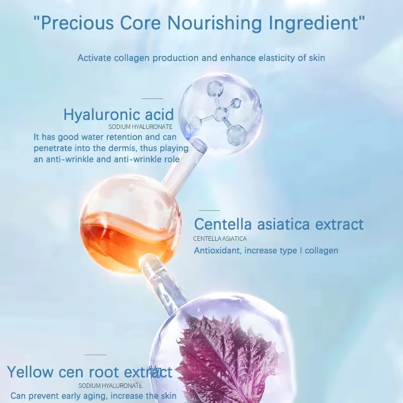 Фото Набор сывороток-бустеров для кожи с пептидом GHK-Cu, гиалуроновой кислотой и полипептидами, укрепляющий и увлажняющий кожу, Blue Copper Peptide Ampoule. №4