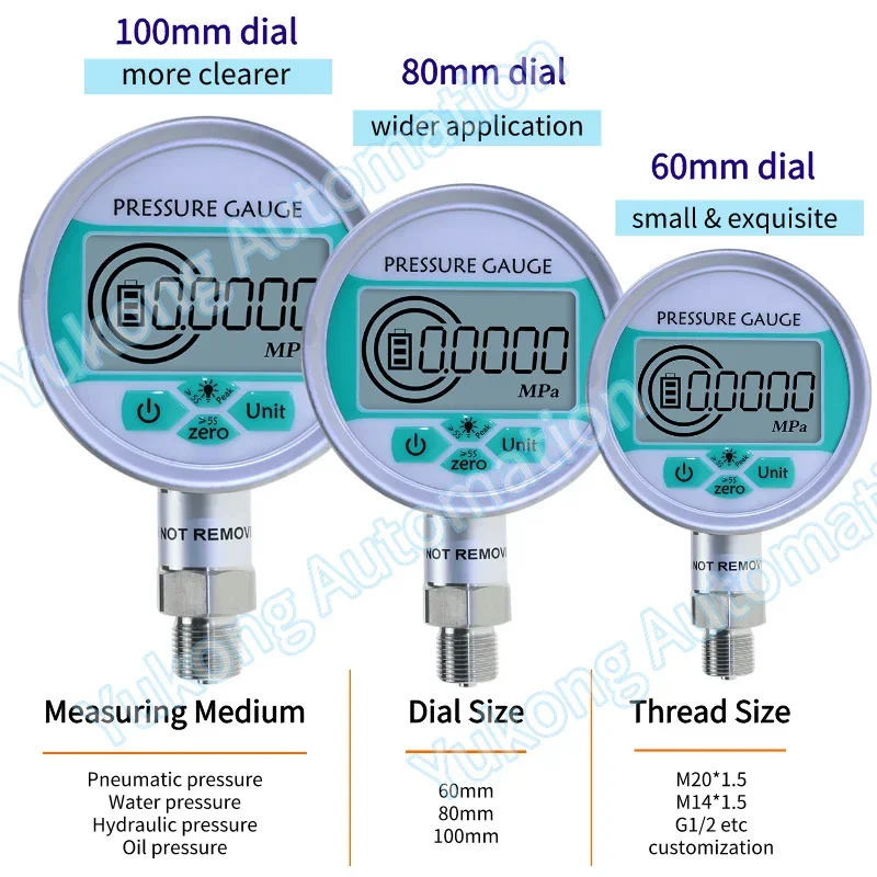 Hochgenaues digitales Вакуумметр Дигинальный манометр Манометр 0-1000 бар