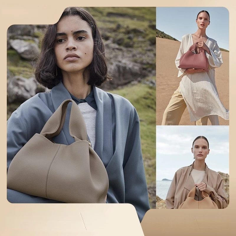 2022 New French square bag fashion dumpling bag casual cowhide shoulder crossbody handbag