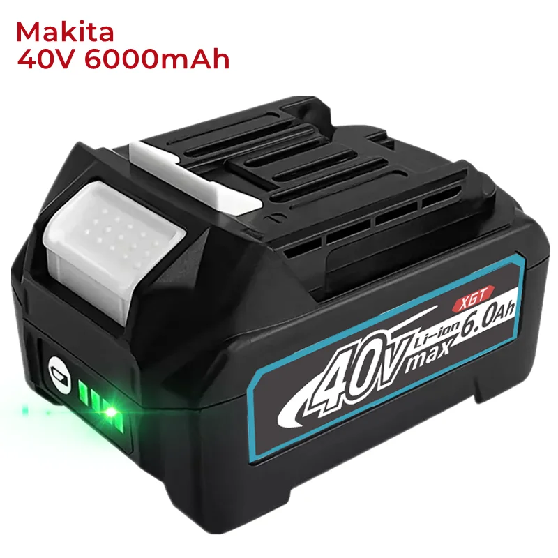 

[Обновление до 6000 мАч] 40В 6000ач сменный литий-ионный аккумулятор для BL4025 Makita XGT 40 BL4040 191B36-3 аккумулятор литий-ионный электроинструмент