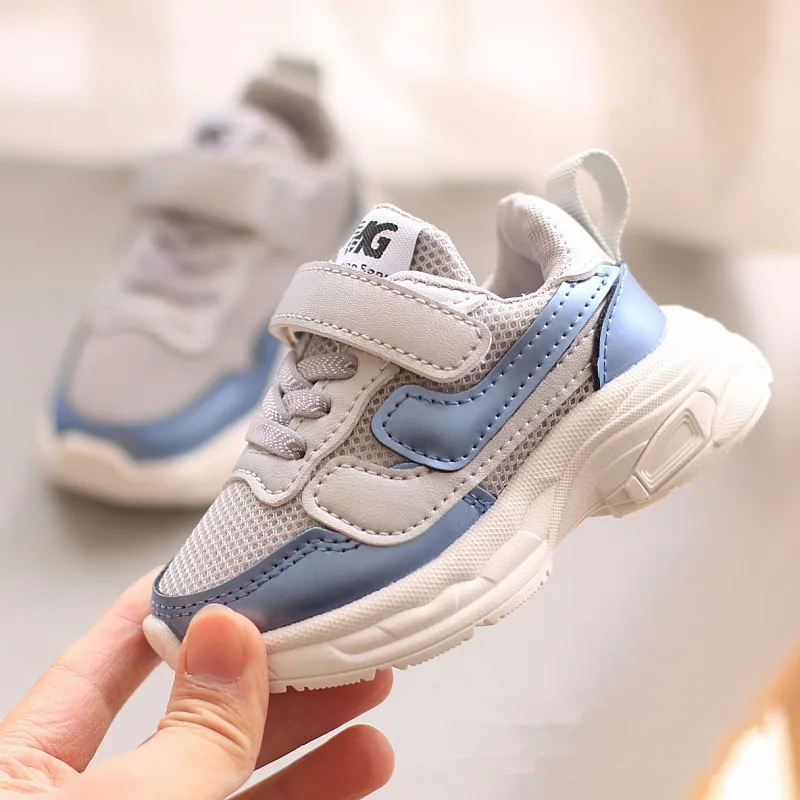 

Спортивная обувь для детей 1-3 лет, демисезонные новые детские модные кроссовки, повседневная обувь для малышей розового, синего цветов