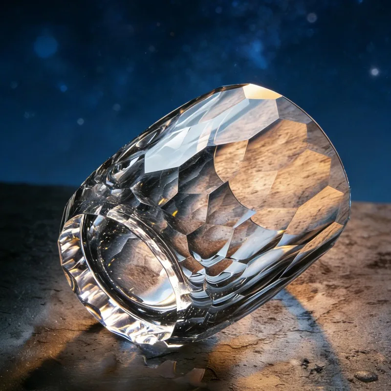 Фото Роскошный стакан для виски Starlight из кристалла K9, ручная резьба в стиле Эдо, подарочный коктейльный бокал премиум-класса. №3