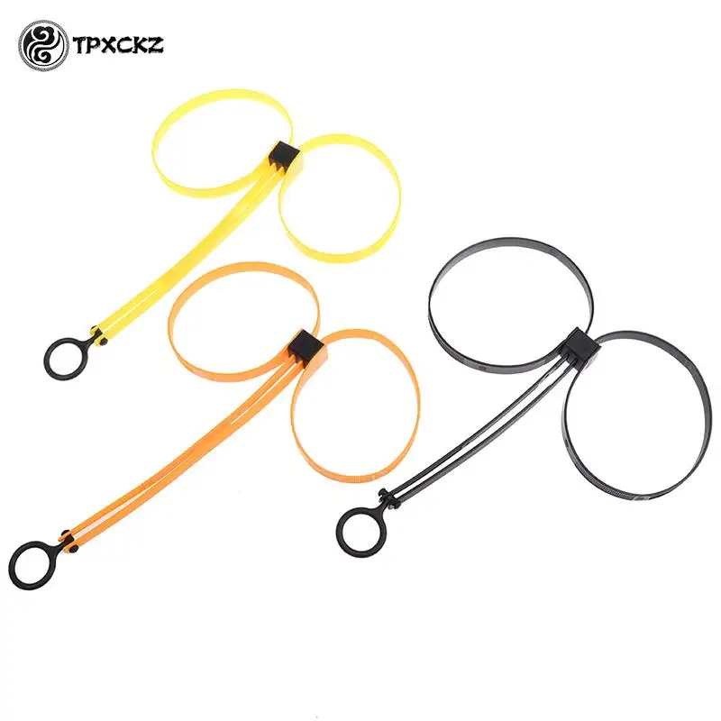 1Пластиковая двойная гибкая наручники одноразовые наручники с резиновыми замками из нейлона